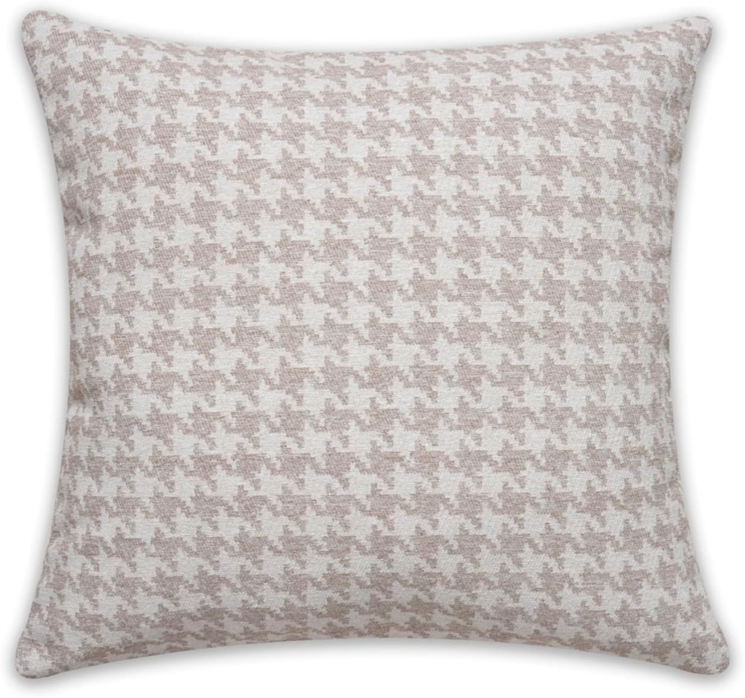 Sehlbach Kissen Jacquard Hahnentritt beige 45 x 45 cm Bild 1