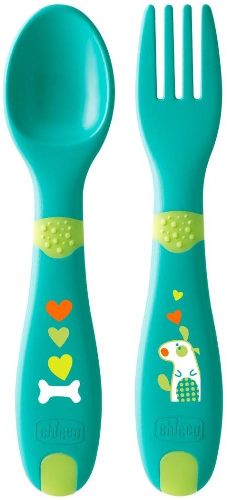 Chicco Cutlery for children First 12+ green Bild 1