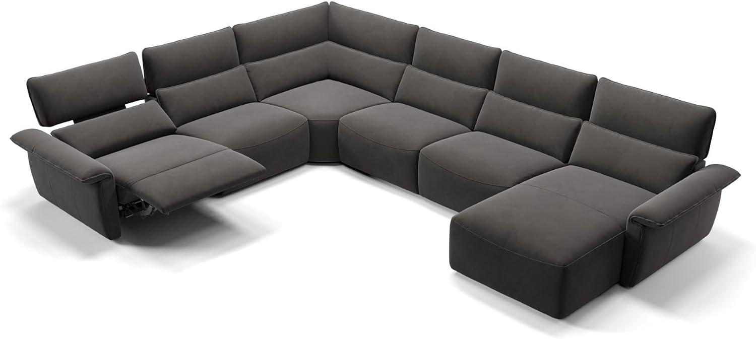 Sofanella Merida Wohnlandschaft Polsterecke Stoffsofa Sofa in Dunkelgrau Bild 1