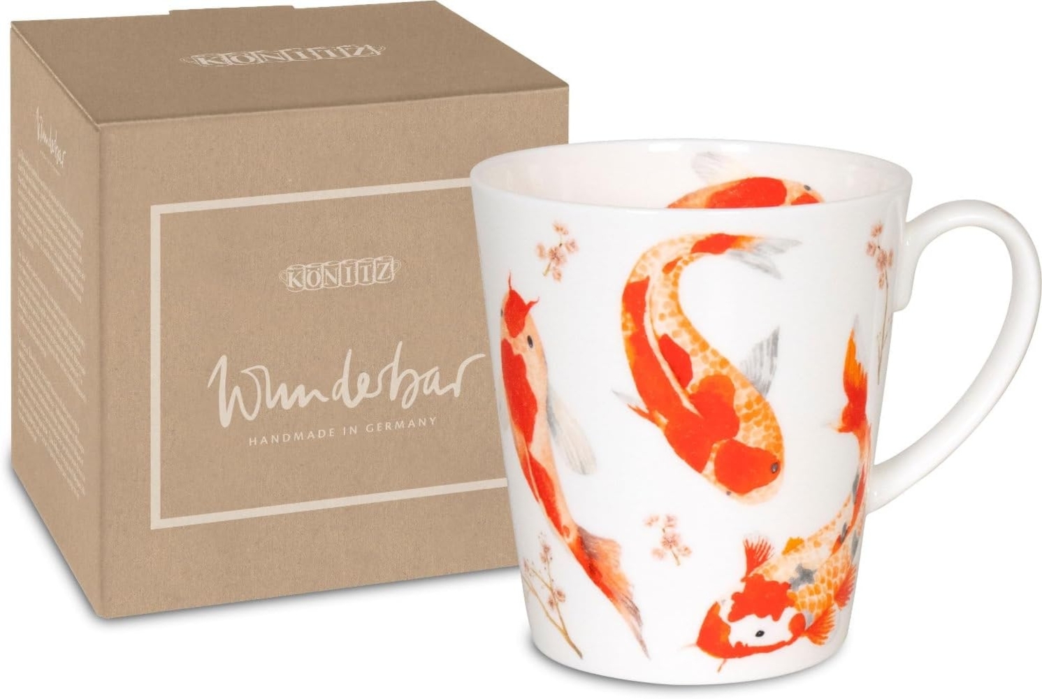 KÖNITZ 1152552684 Becher Wunderbar KOI im Geschenkkarton - 600 ml aus Bone China Porzellan Bild 1