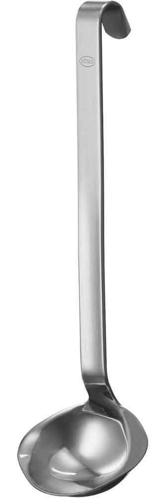 RÖSLE Haken Saucenlöffel, Hochwertige Saucenkelle mit Hakengriff, Edelstahl 18/10, Spülmaschinengeeignet, 25,5 cm Bild 1