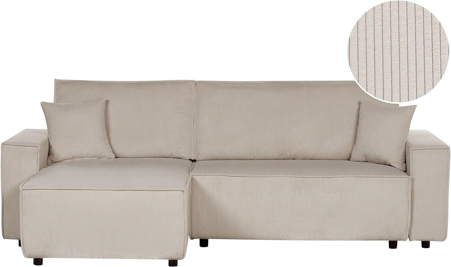 Schlafsofa ABACKA Beige Rechtsseitig Bild 1