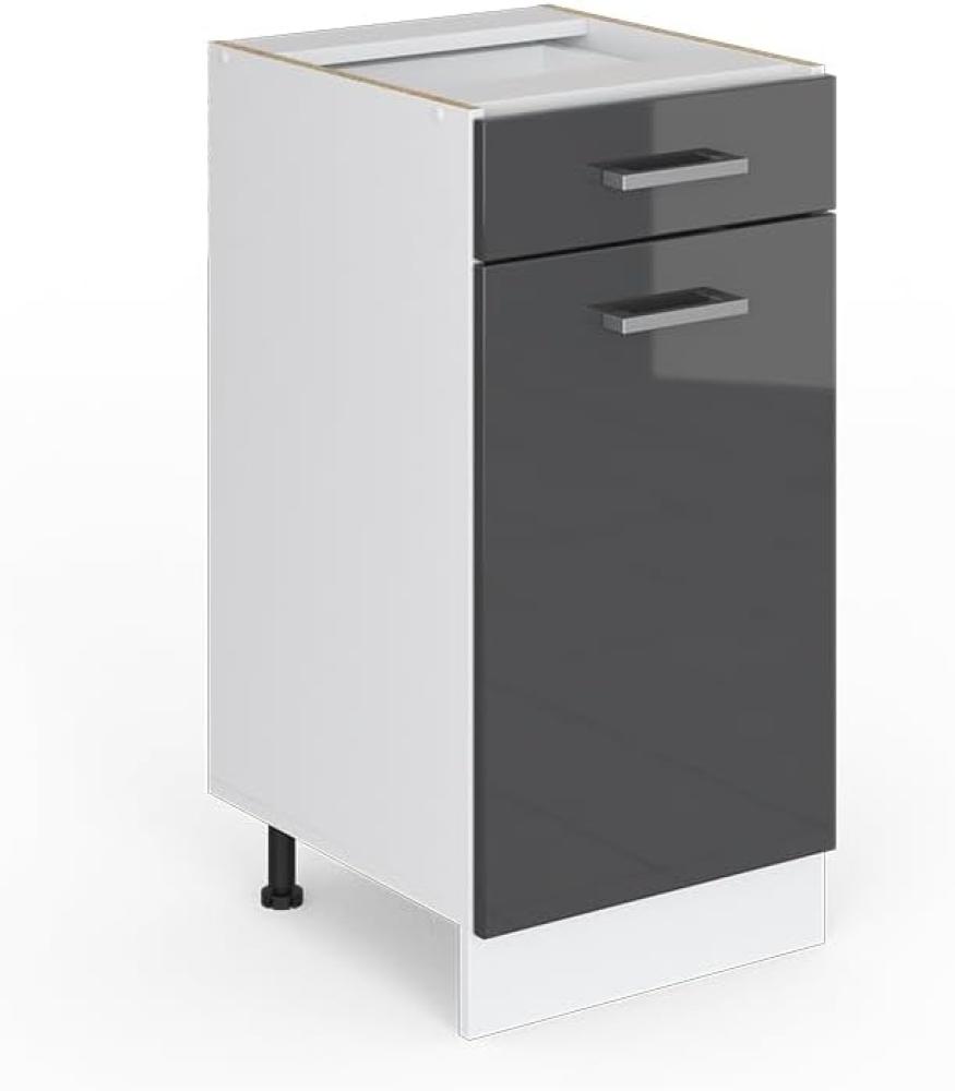 Vicco Küchenschrank R-Line Hängeschrank Unterschrank Küchenzeile Küchenunterschrank Arbeitsplatte, Möbel verfügbar in 6 Dekoren (anthrazit ohne Arbeitsplatte, Schubunterschrank 40 cm) Bild 1