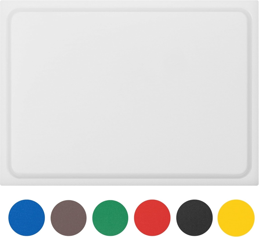 Morleos Schneidebrett Schneidebrett mit Saftrille aus HDPE 500 Kunststoff, Kunststoff, (1-St, Schneidebrett), HDPE500 Kunststoffbrett, mit Saftrille, extra dick Bild 1