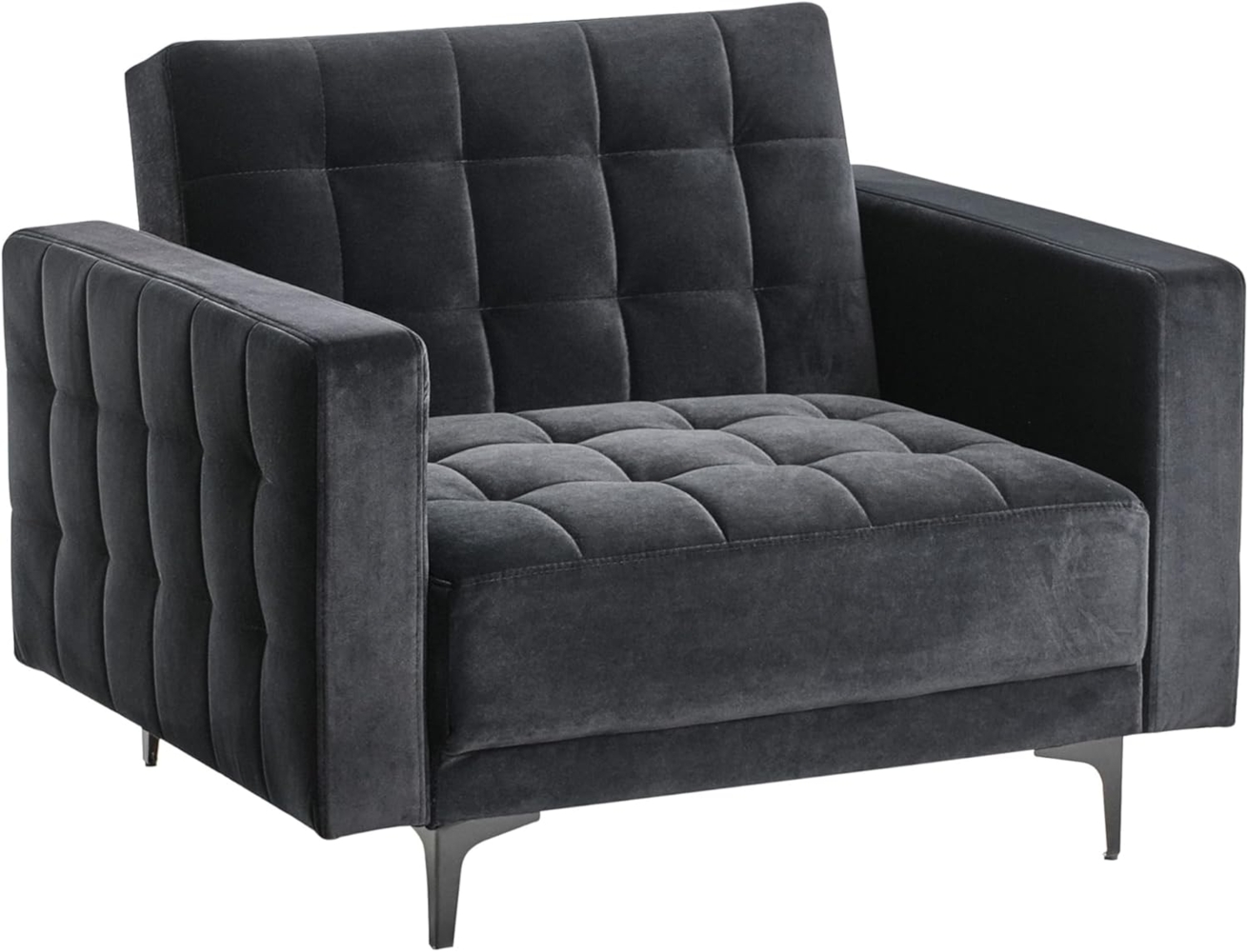 Sessel ABERDEEN Samtstoff Schwarz Bild 1