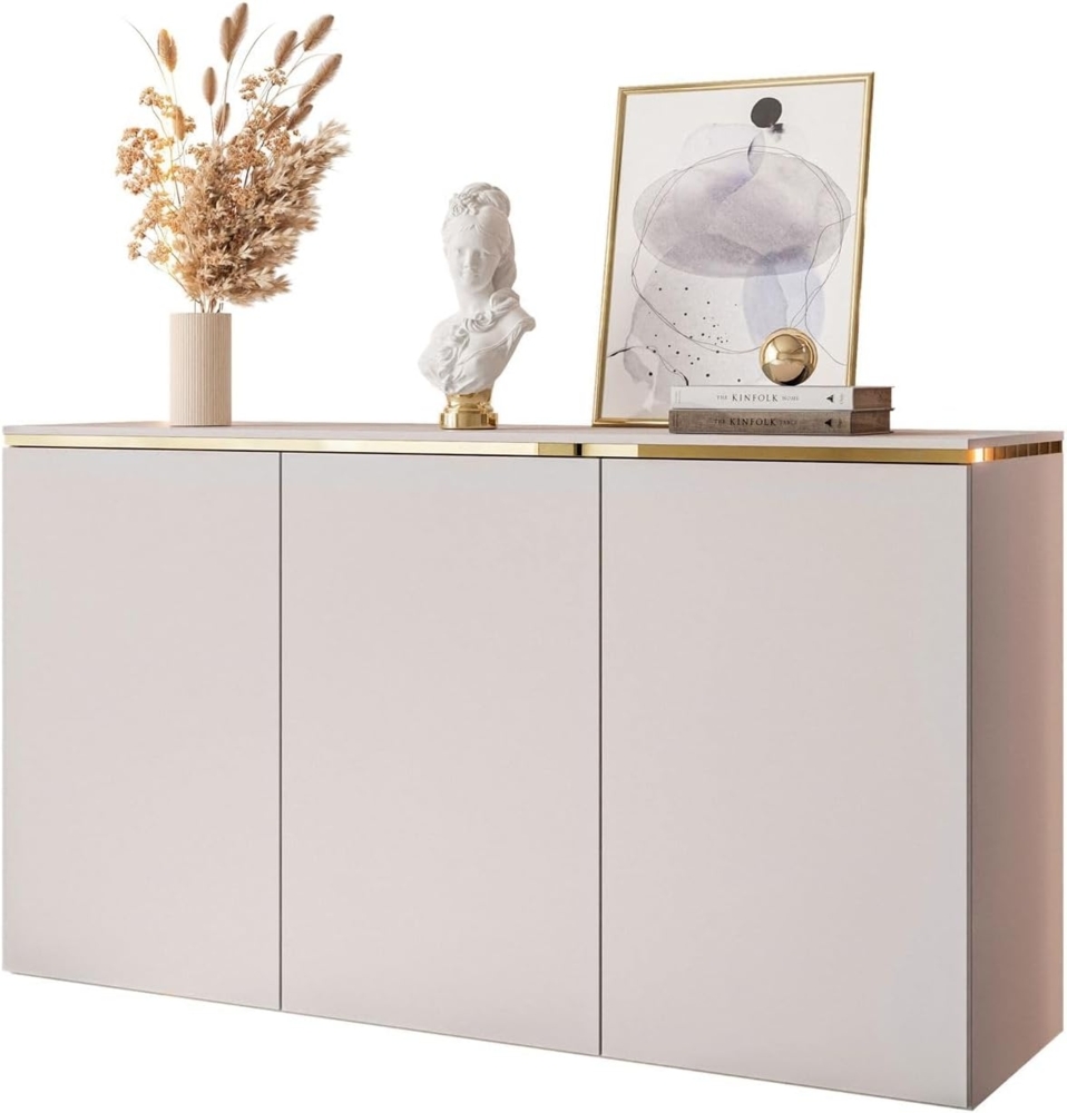 Lookway Kommode AURORA II Kaschmir Hängende Anrichte mit Dreitürige oder auf Beinen Bild 1