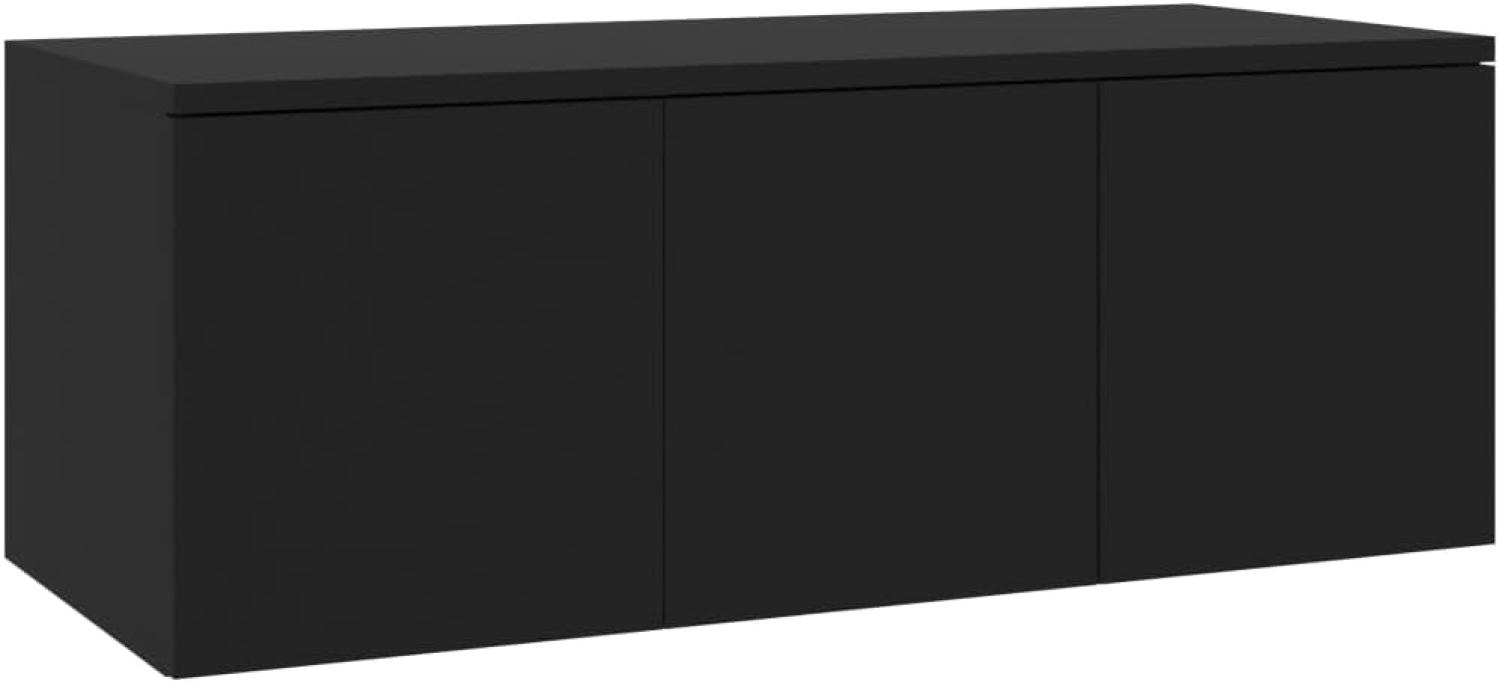 vidaXL TV-Schrank Schwarz 80x34x30 cm Holzwerkstoff 801860 Bild 1