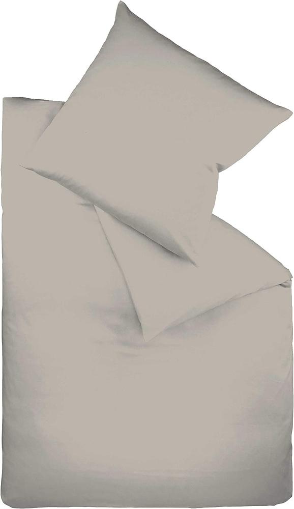 fleuresse Interlock Jersey Bettwäsche Colours 155x220 cm + 80x80 cm Grau Bild 1