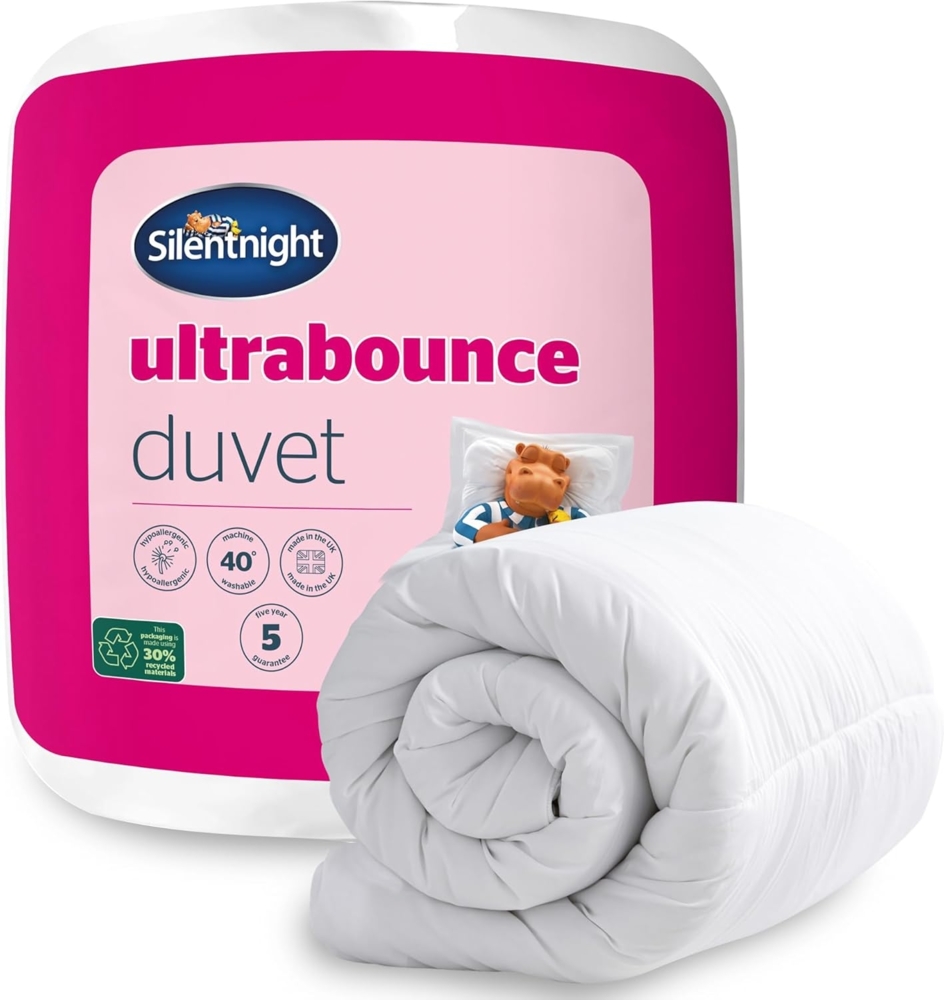 Silentnight Ultrabounce Bettdecke Bettdecke, Microfaser, weiß, King Size Bild 1