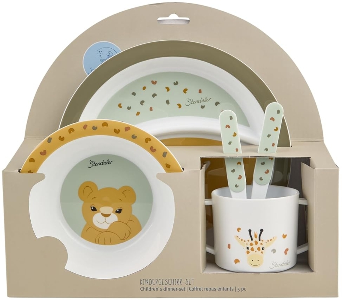 Sterntaler® Kindergeschirr-Set Safari, rund (5-tlg), Polypropylen Bild 1