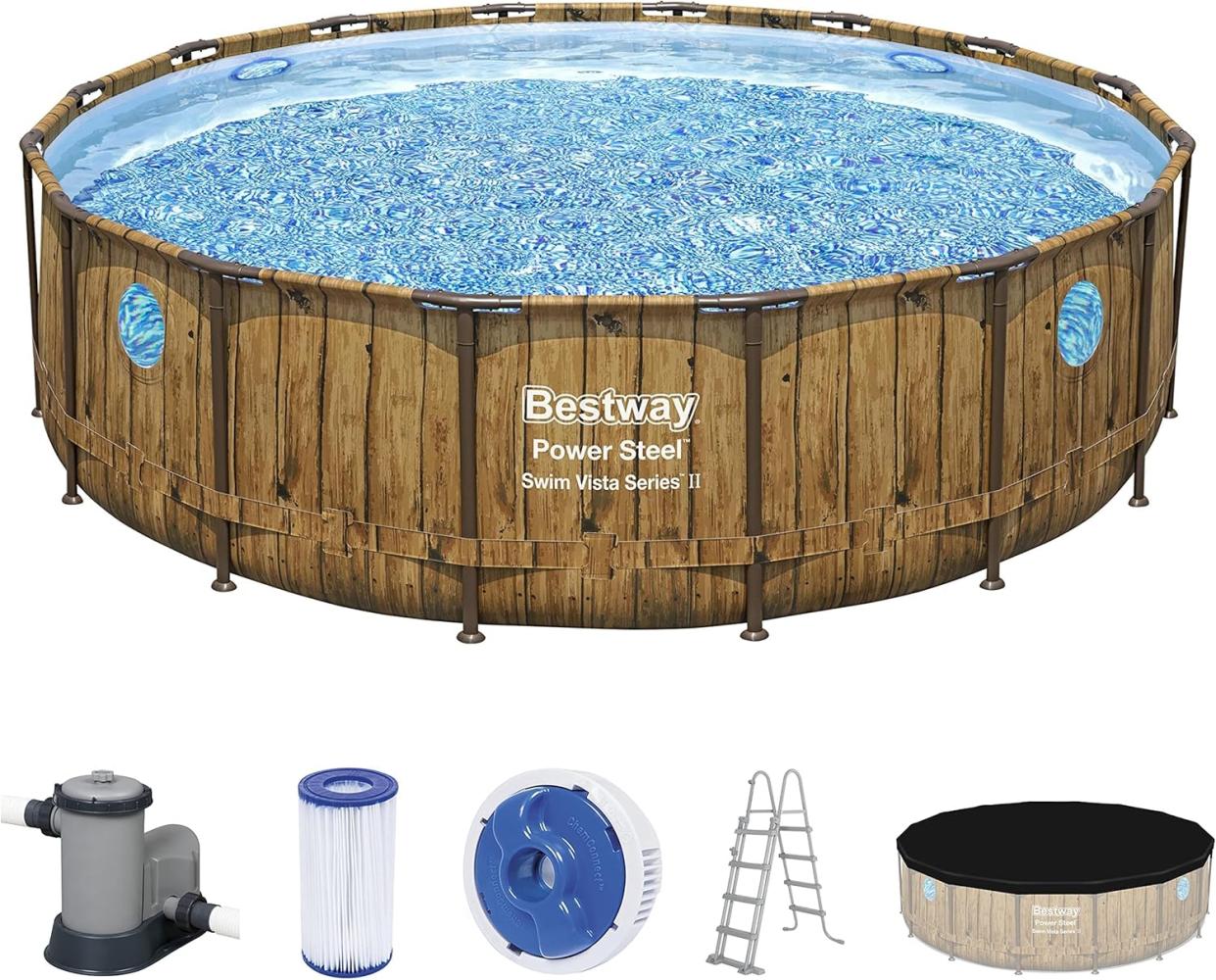 Bestway Power Steel Swimmingpool-Set 488x122 cm 93333 Bild 1