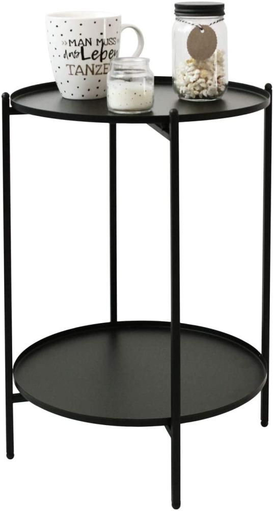 H&S Collection Beistelltisch Metall 50,5 cm Schwarz Bild 1