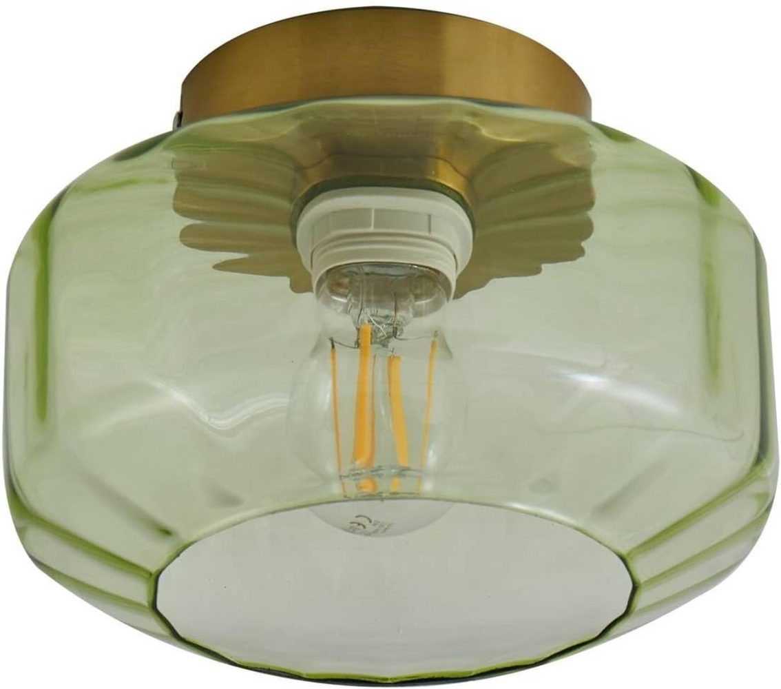 Lindby Deckenleuchten Hildur, Glas Grün IP20, 1 x 15 W LED Bild 1