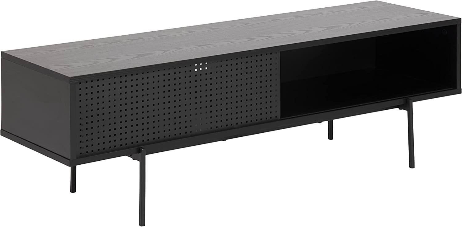 Angus TV Tisch Wohnzimmer TV-Schrank Kommde Sideboard Fernsehtisch schwarz Möbel Bild 1