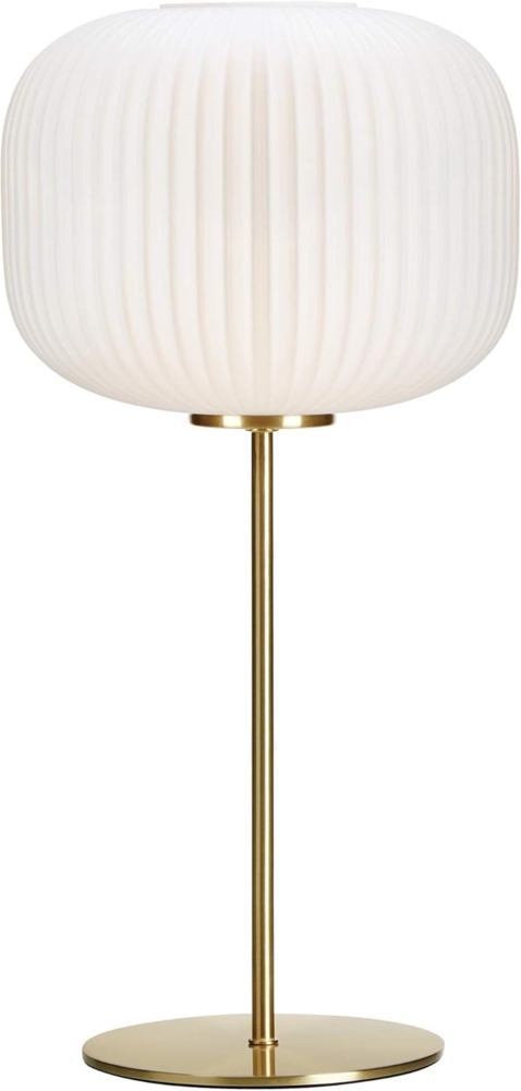Markslöjd Schlafzimmer Tischleuchten Sober Höhe 50 Cm Weiß 1-flammig Rund, Gold, metallisch, weiß, Glas, Metall, 107819 Bild 1