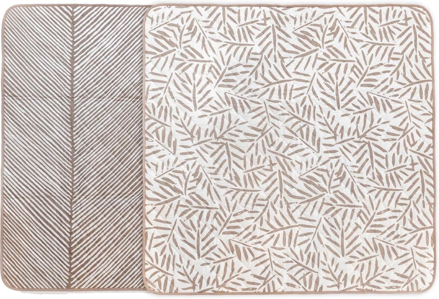 Wasserdichte Krabbeldecke und Spielmatte, wendbar, 120 x 120 cm, in taupe, von toddlekind Bild 1