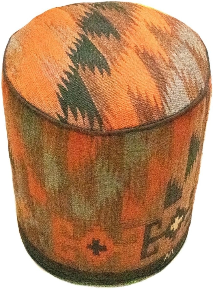 Sonderform,XS / 80 cm Ø Rund & kleiner,Mehrfarbig,Patchwork,Schurwolle,Afghanistan Bild 1