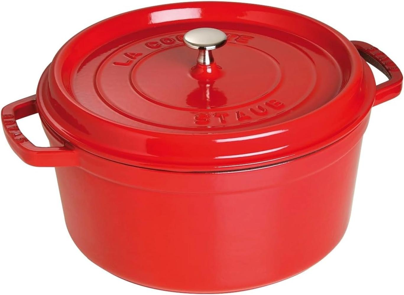 Staub La Cocotte Cocotte 28 cm, rund, Kirsch-Rot, Gusseisen Bild 1