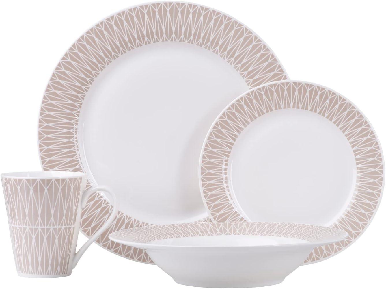 Maxwell & Williams II0114 ZENITH Dinner-Set 16-teilig, Beige, Porzellan, in Geschenkbox Bild 1