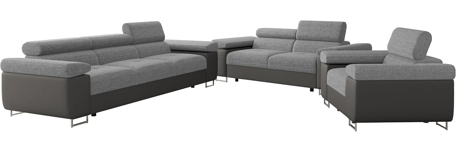 Sofa Set Torezio 3+2+1 mit Einstellbare Kopfstützen (Soft 029 + Lux 05) Bild 1