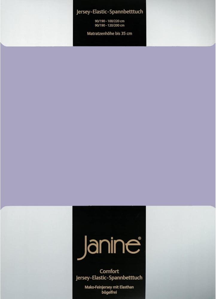 Janine Jersey Elastic Spannbetttuch|140x200 cm - 160x220 cm| lavendel Bild 1