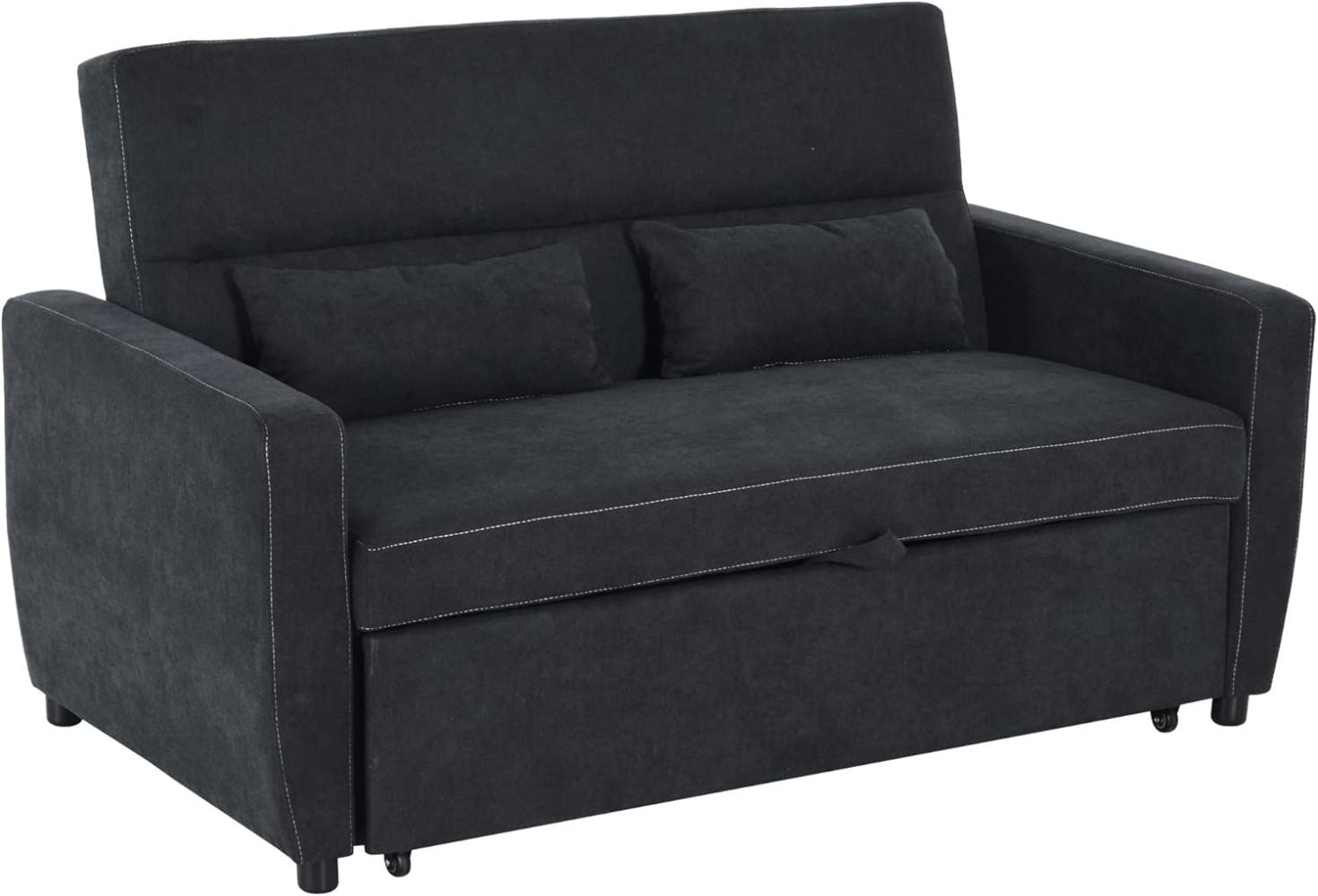 HOMCOM Schlafsofa Bettsofa, Sofa mit Schlaffunktion, Sofagarnitur, Verstellbarer Winkel Bild 1