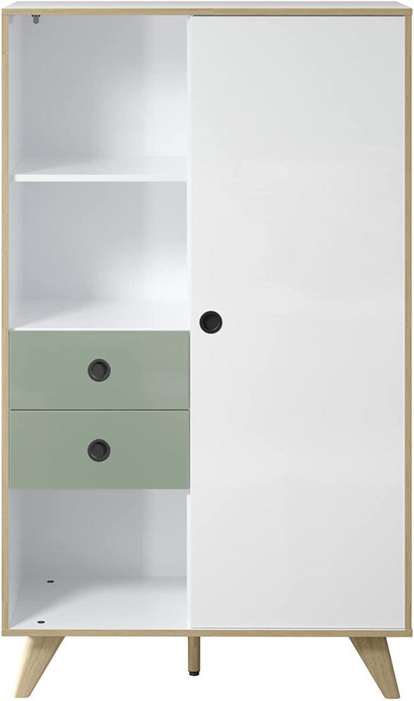 Inter-Furn Adelaide - Wohnen Stauraumtype - Weiß Hochglanz Lack - B/H/T: 90 / 153 / 40 cm Bild 1