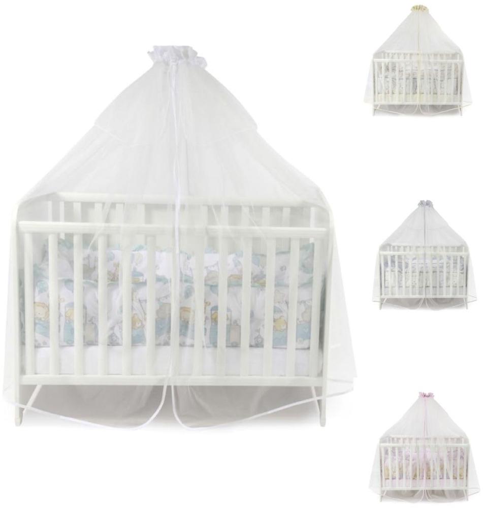 Lorelli Babybetthimmel, Baldachin 480 x 150 cm Insektenschutz Babybett Laufstall weiß Bild 1