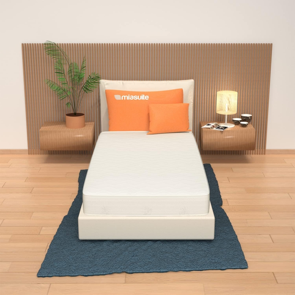 Matratze 90x200 cm, Höhe 21 cm - Einzelbett, aus Waterfoam, Aloe Vera Beschichtung , Unverformbare, Antiallergisch und Milbendicht. Modell: Plus H21 Bild 1