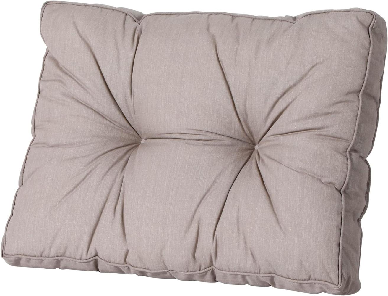 MADISON Paletten Rückenkissen Basic taupe 60 x 40cm Schaumflockenfüllung 8cm Bild 1