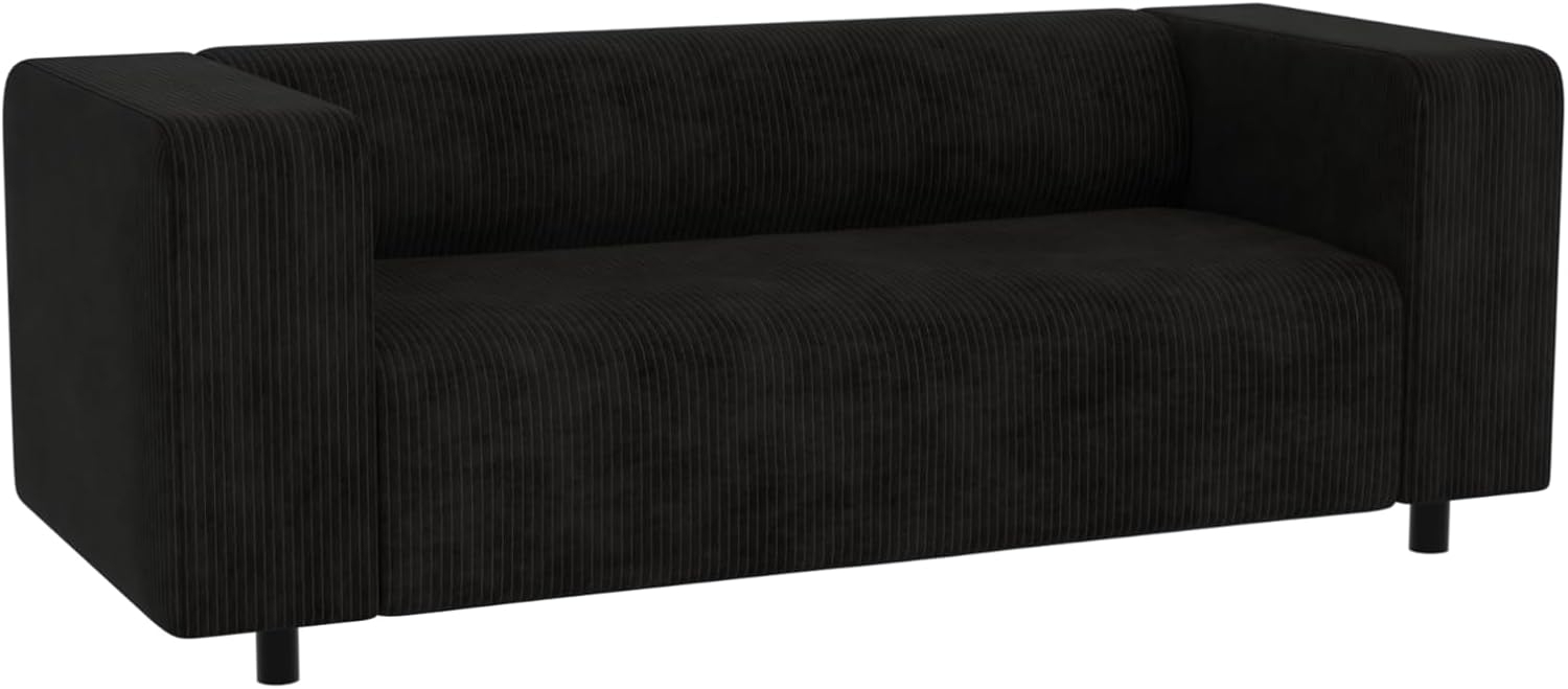 S-Style Möbel 2-Sitzer Sofa Gustav aus Cord-Stoff mit bequemem Sitz, mit Wellenfederung Bild 1