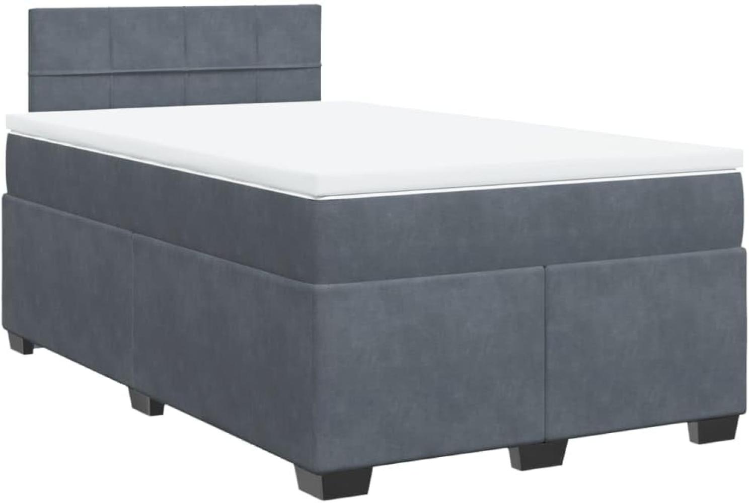 Boxspringbett mit Matratze Dunkelgrau 120x200 cm Samt 3286283 Bild 1