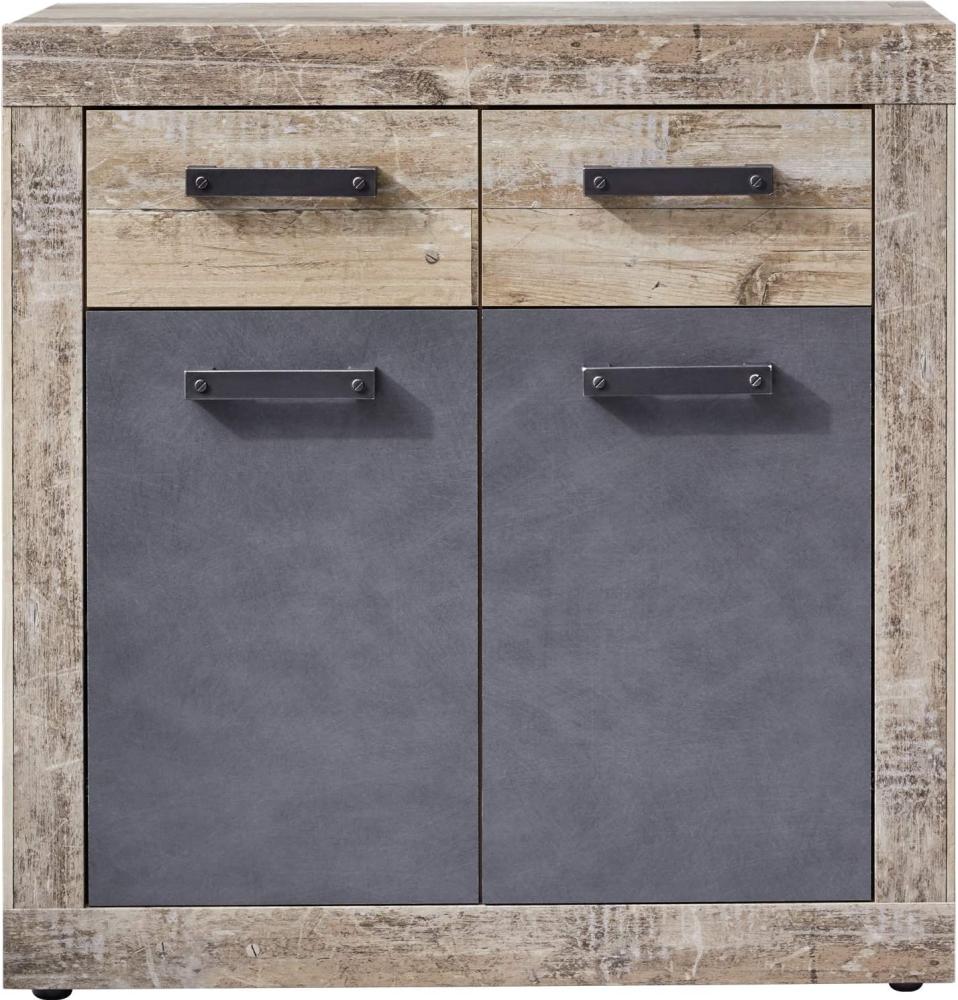 Sideboard Kommode Tailor | Matera grau / Shabby Old Used Wood | 83x86 cm Bild 1