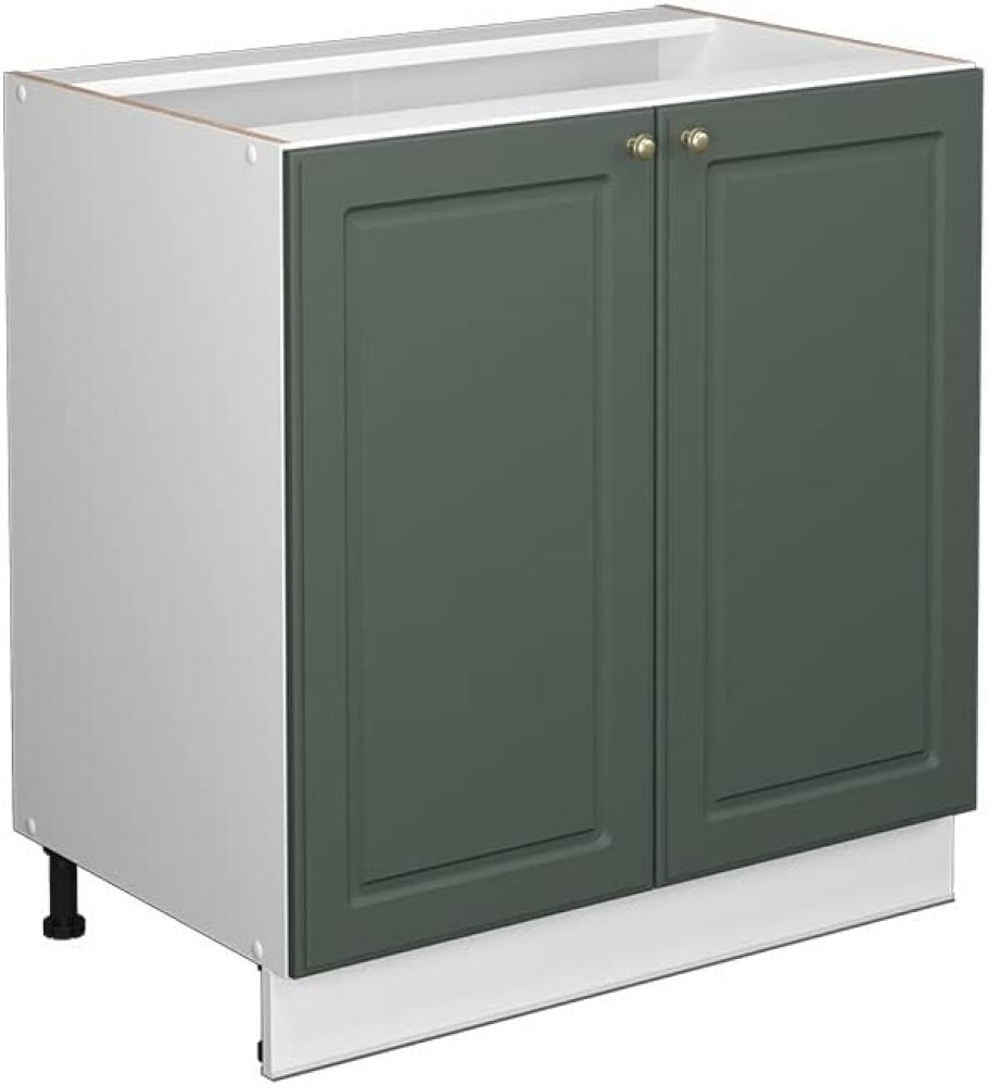 Vicco Spülenunterschrank Fame-Line, Grün-Gold Landhaus/Weiß, 80 cm mit Regal, ohne Arbeitsplatte Bild 1