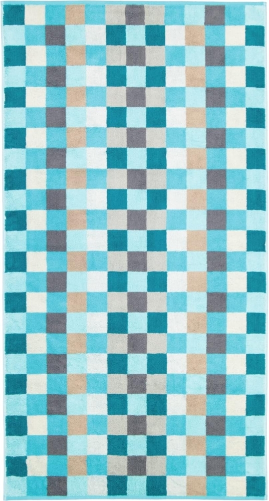 Cawö Duschtuch Duschtuch "Unique Karo", Jacquard, Walk-Frottier Karo Bild 1