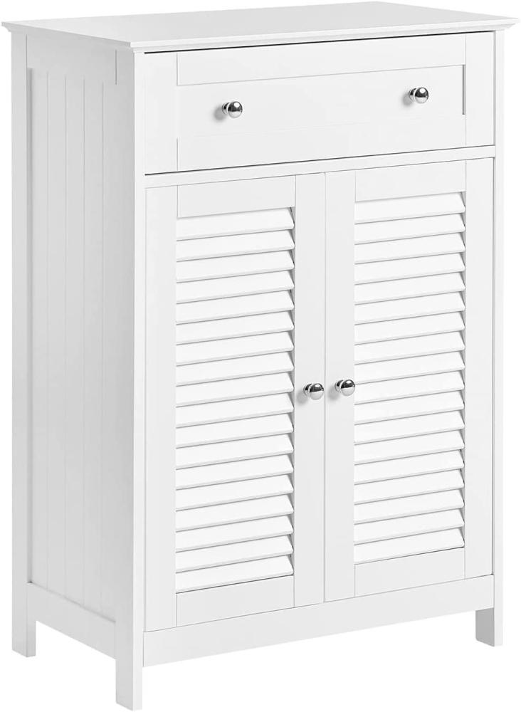 SoBuy® FRG238-W Badkommode mit Einer Schublade und Türen, Kommode Badschrank Badmöbel Sideboard Flurschrank, weiß BHT ca: 60x87x35cm Bild 1