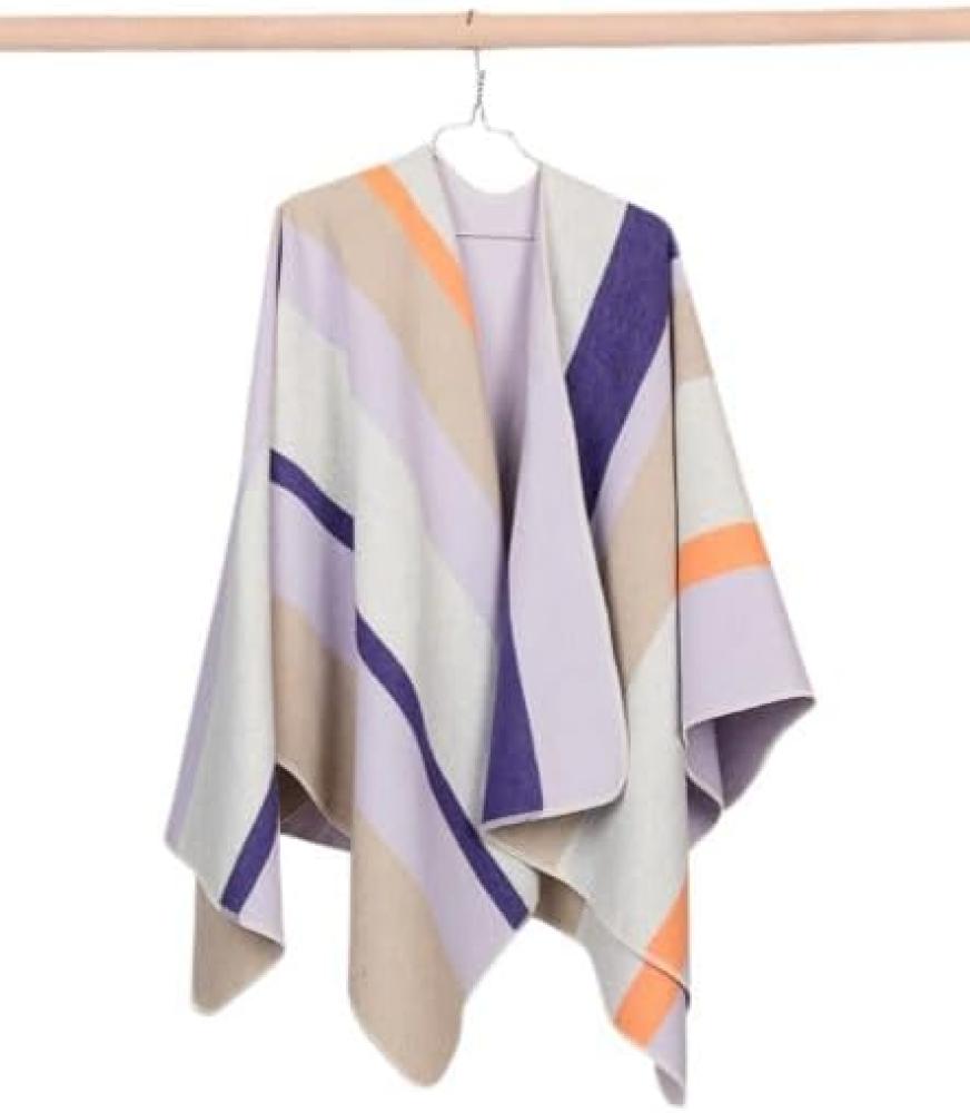 David Fussenegger Poncho-Decke Silvretta Streifen Lila 98334174 Bild 1