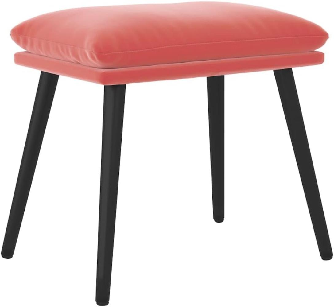 vidaXL Fußhocker Rosa 45 x 29,5 x 39 cm Samt [341508] Bild 1