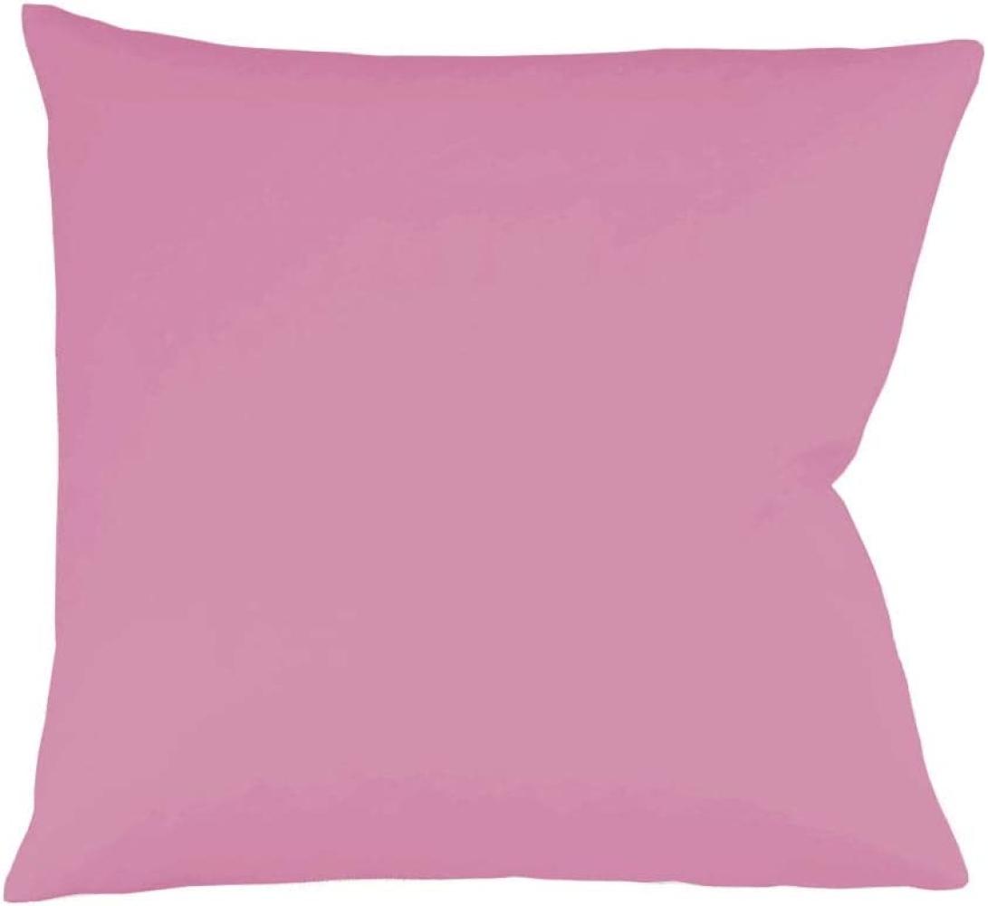 Fleuresse Mako-Satin Kissenbezug Bezug 80x80 cm uni mit RV 4070 pink Bild 1