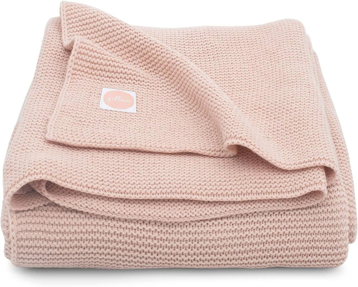 Jollein Basic Knit Bettdecke Pale Pink 100x150 cm Rosa Bild 1