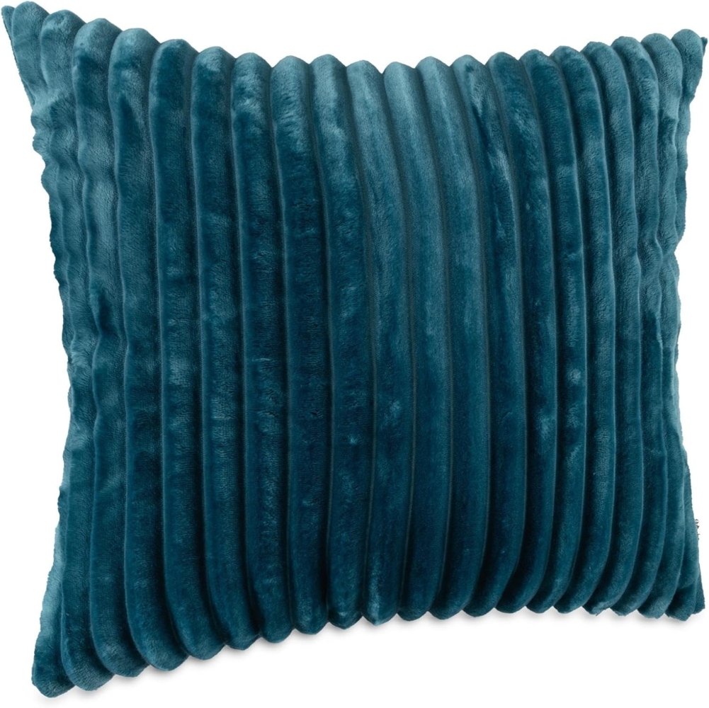 Kisska Dekokissen Kissenhülle LILLI BIG CORD Velour Zierkissen Ambiente Dekorieren, Kissenüberzug ohne Füllung BIG-Cord UNI 40x40 cm Einfarbig Türkis Bild 1