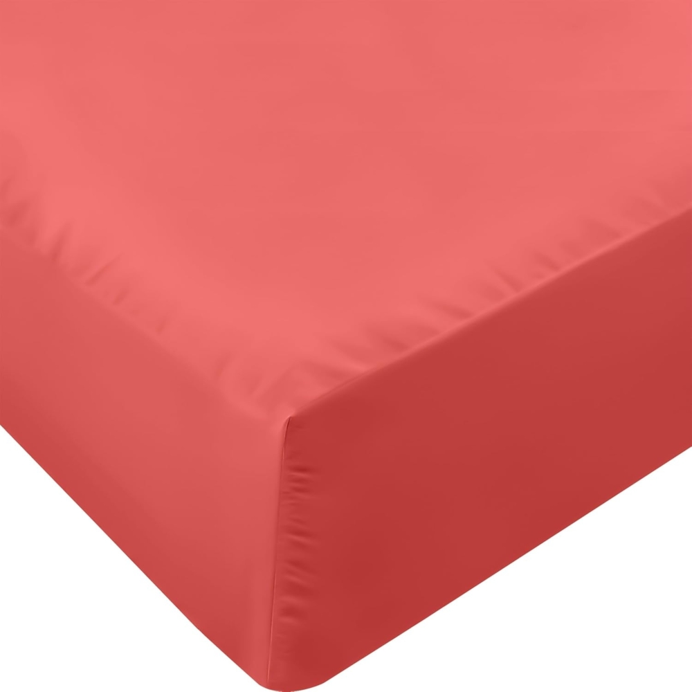 Utopia Bedding Queensize-Spannbettlaken, Tiefe Taschen, weiche Mikrofaser, schrumpft und lichtbeständig, pflegeleicht, nur 1 Spannbetttuch (Koralle) Bild 1