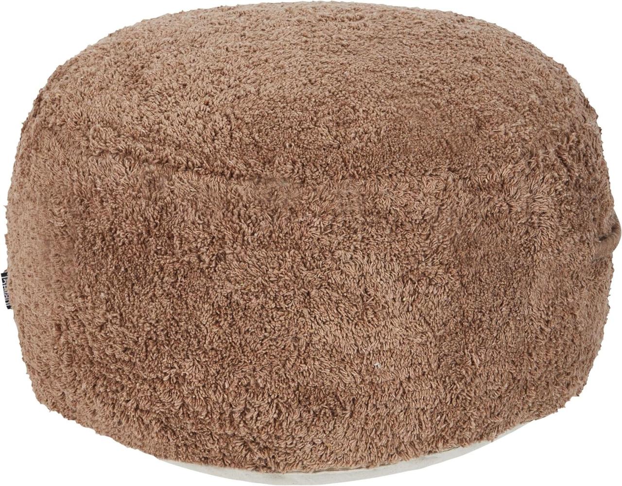 Pouf KANDHKOT Braun Baumwolle 50 cm 50 cm Bild 1