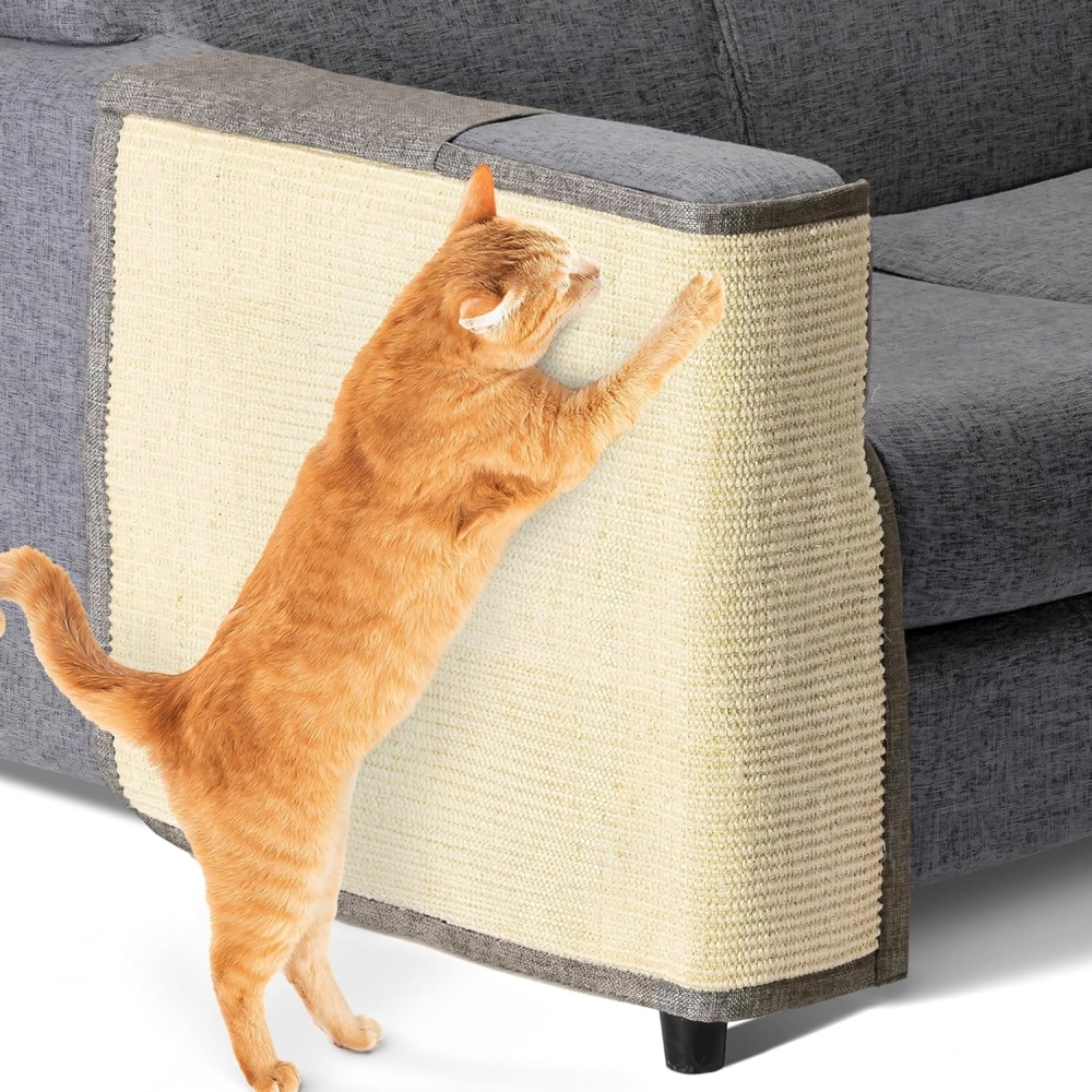 Navaris Kratzpappe Katzen Kratzmatte Kratzschutz Sofa - Sisal Kratzteppich - rechts, (1-tlg) Bild 1