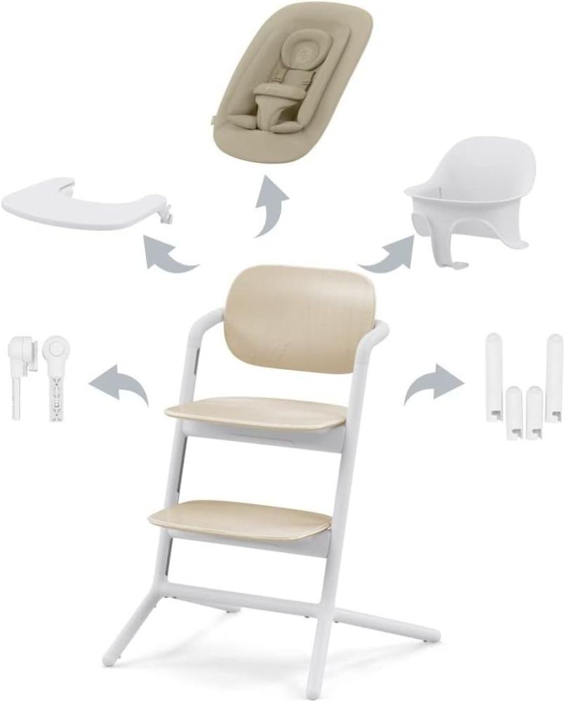 Cybex Lemo 4-in-1 Kinderstuhl Sand White Braun sand Bild 1