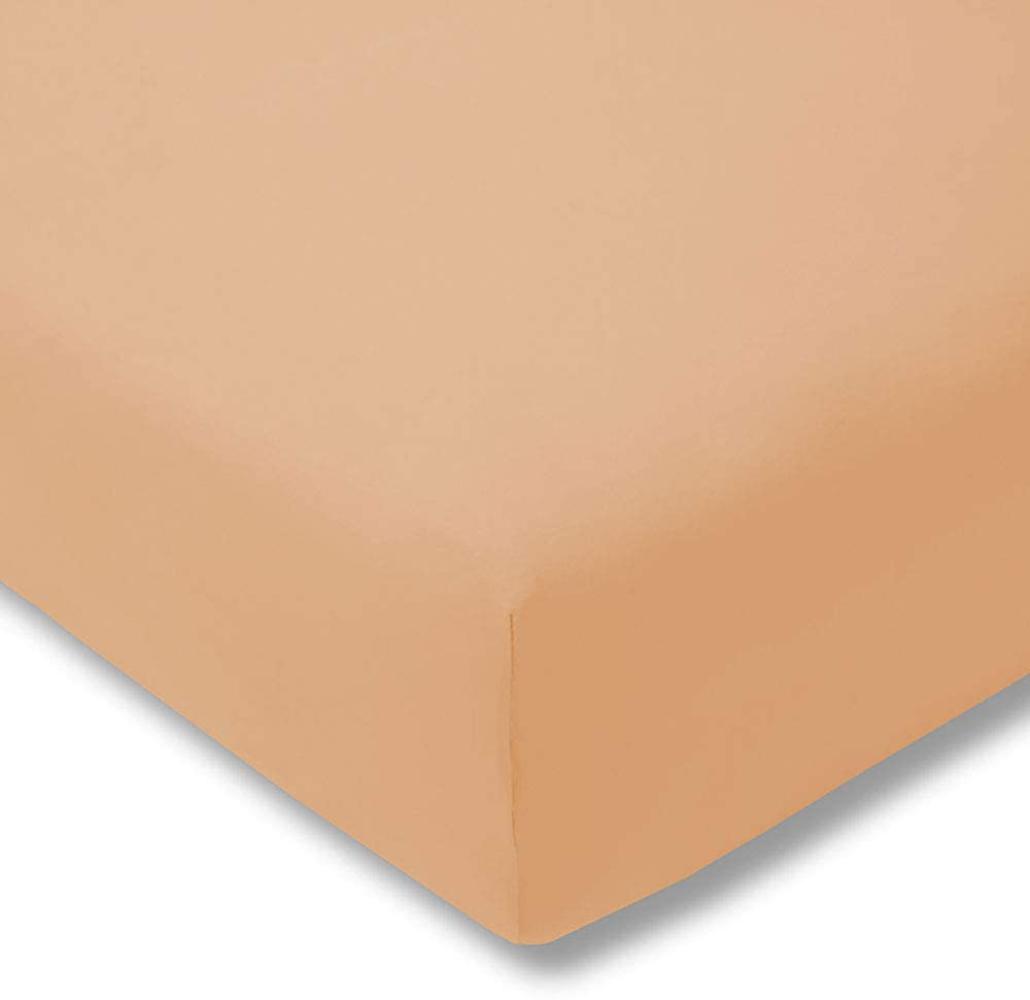 ESTELLA Spannbetttuch Feinjersey | Sand | 200x200 cm | passend für Matratzen 180-200 cm (Breite) x 200 cm (Länge) | trocknerfest und bügelfrei | 100% Baumwolle Bild 1