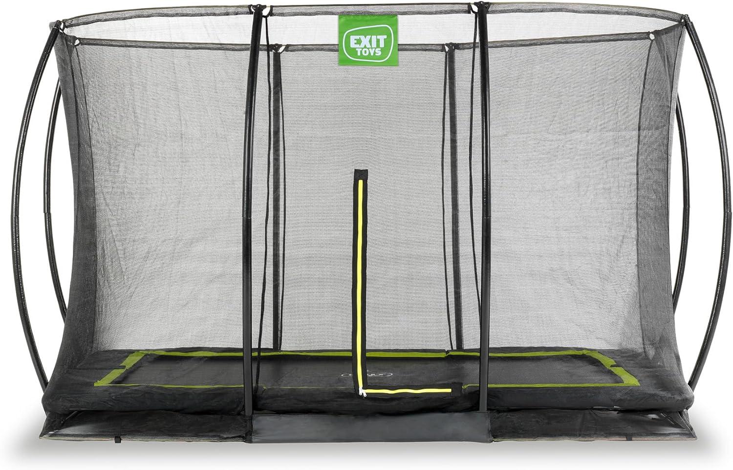 EXIT Silhouette Bodentrampolin 214x305 cm mit Sicherheitsnetz - schwarz Versunkenes Trampolin Rechteckig 120 kg 3 Jahr(e) Sicherheitsnetz Montage erforderlich Bild 1