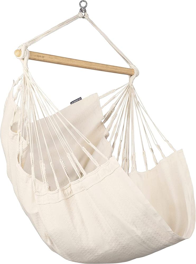 La Siesta Hängesessel HABANA Basic latte creme Lounger aus Bio-Baumwolle Hängematte Hängestuhl Bild 1