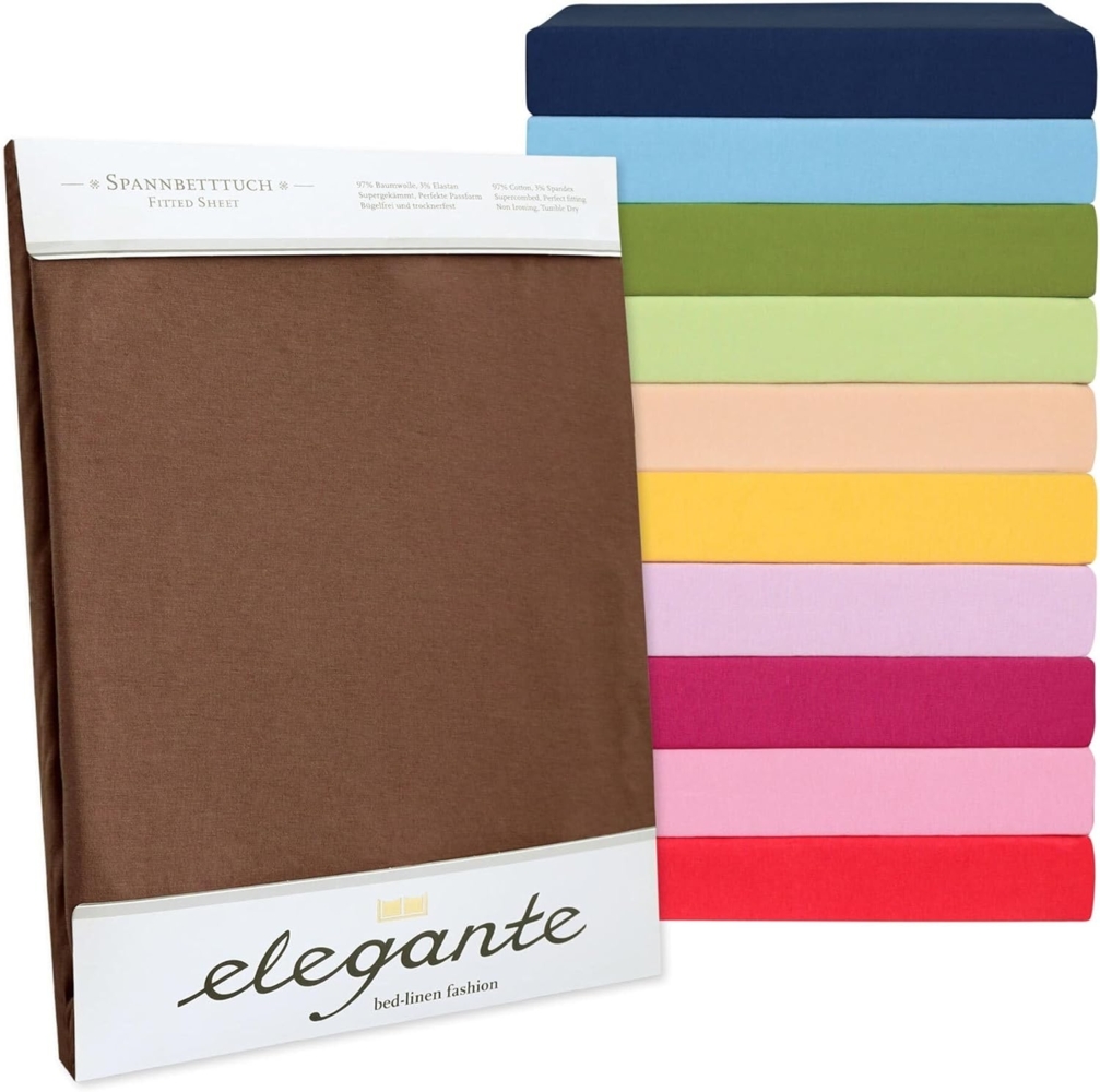 elegante Jersey Spannbettlaken|140x200 - 160x220 cm| aqua Bild 1