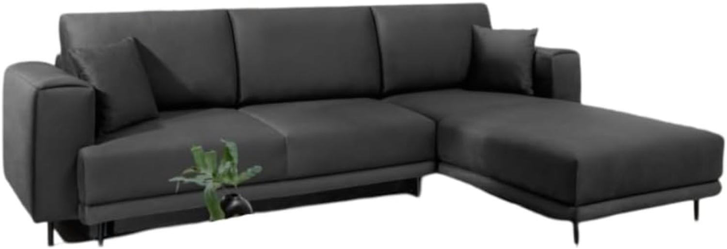 Designer Sofa Diana mit Schlaffunktion und Stauraum Anthrazit Rechts Bild 1